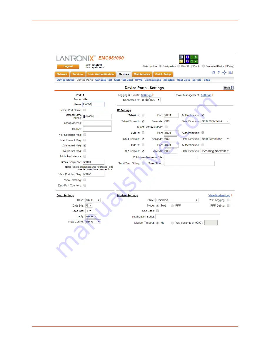 Lantronix EMG Series User Manual Download Page 188