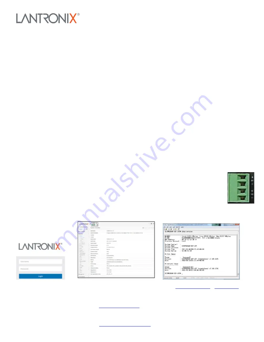 Lantronix SISPM1040-582-LRT Quick Start Manual Download Page 2