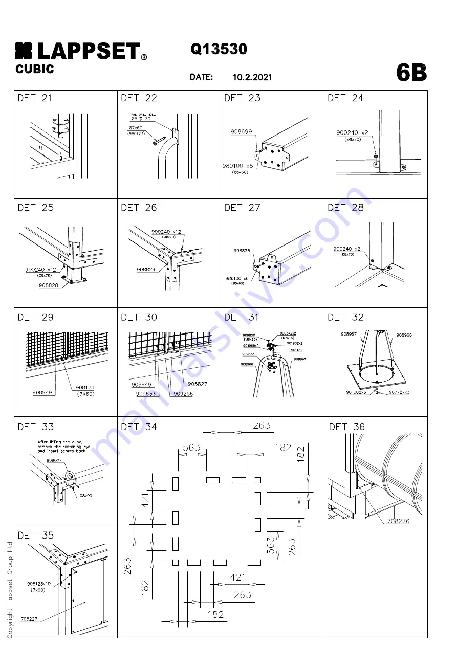 LAPPSET CUBIC Installation Instructions Manual Download Page 12