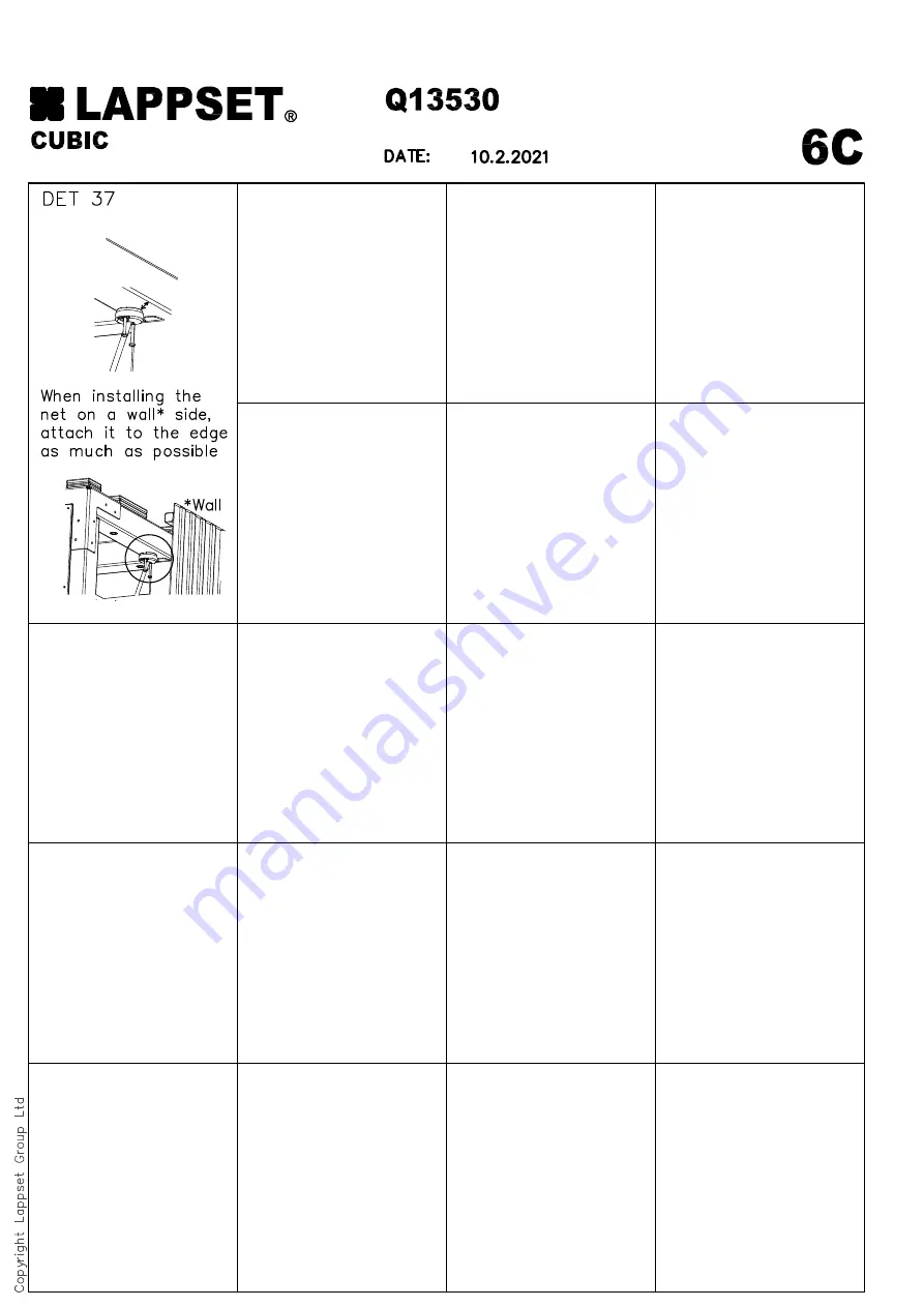 LAPPSET CUBIC Installation Instructions Manual Download Page 13