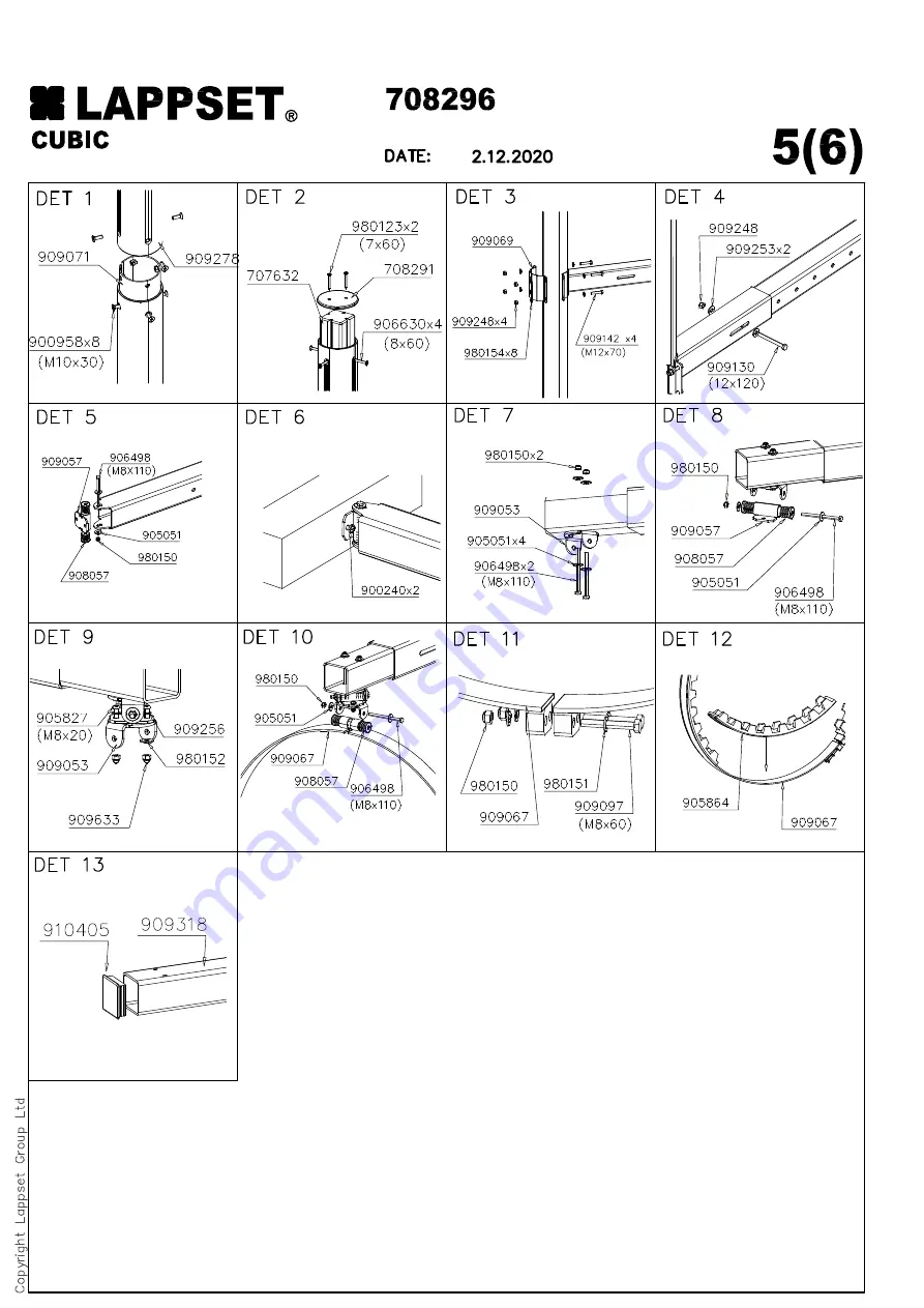 LAPPSET CUBIC Installation Instructions Manual Download Page 44