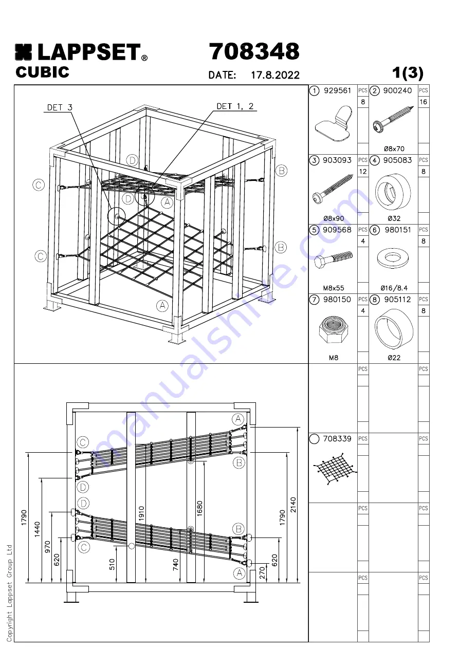 LAPPSET CUBIC Installation Instructions Manual Download Page 48