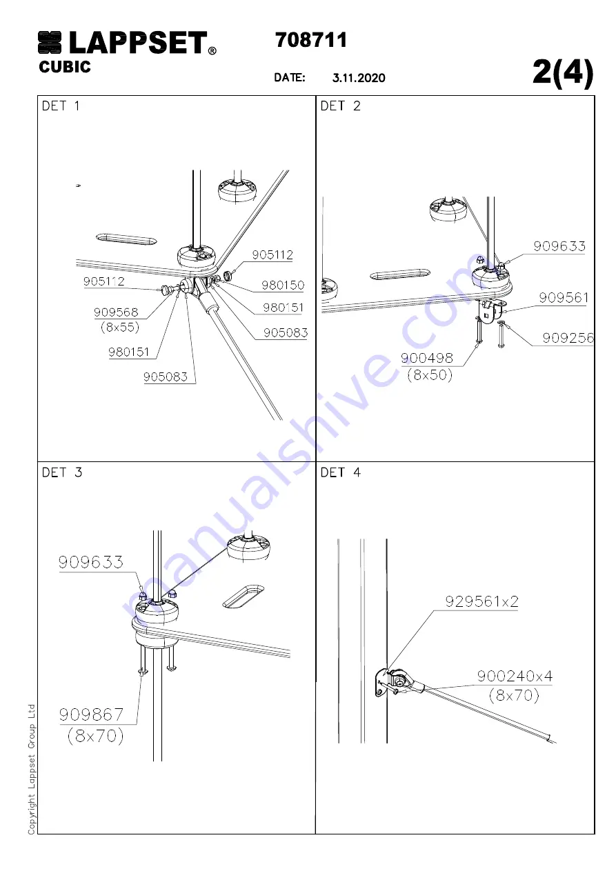 LAPPSET CUBIC Installation Instructions Manual Download Page 54