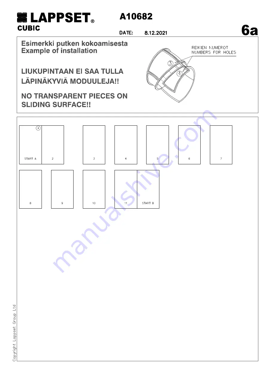 LAPPSET CUBIC Installation Instructions Manual Download Page 73