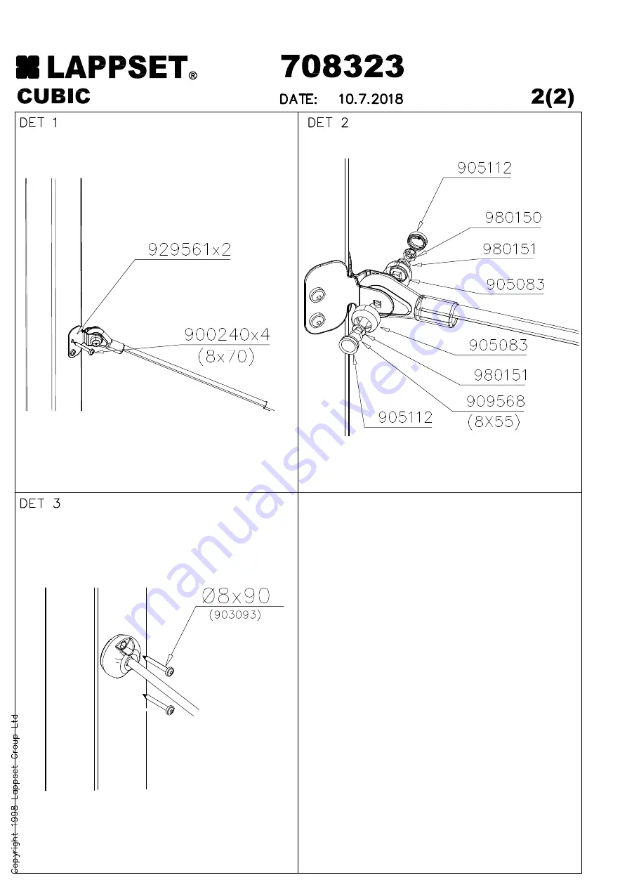 LAPPSET CUBIC Installation Instructions Manual Download Page 78