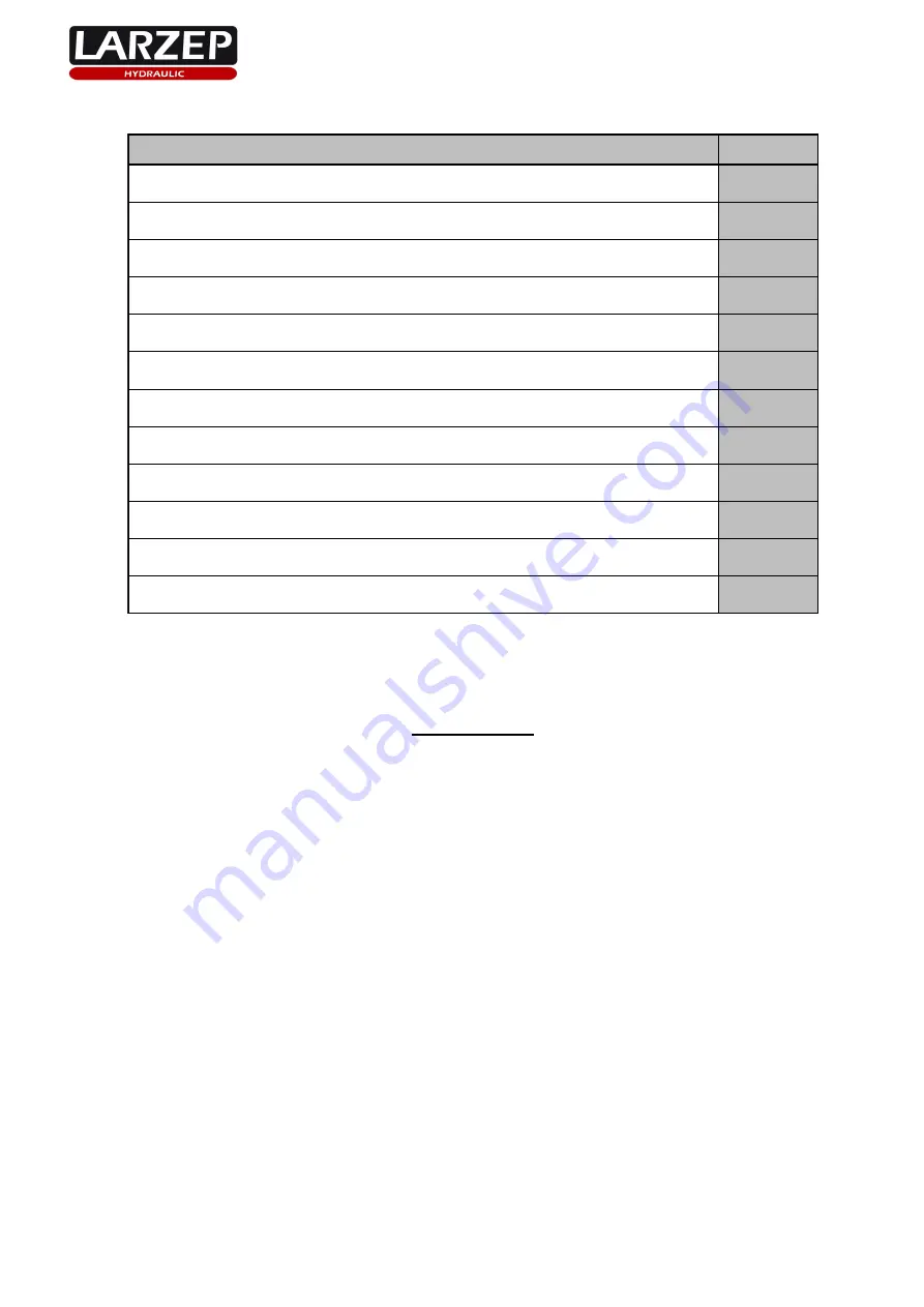 Larzep SM Instructions & Maintenance Sheet Download Page 3