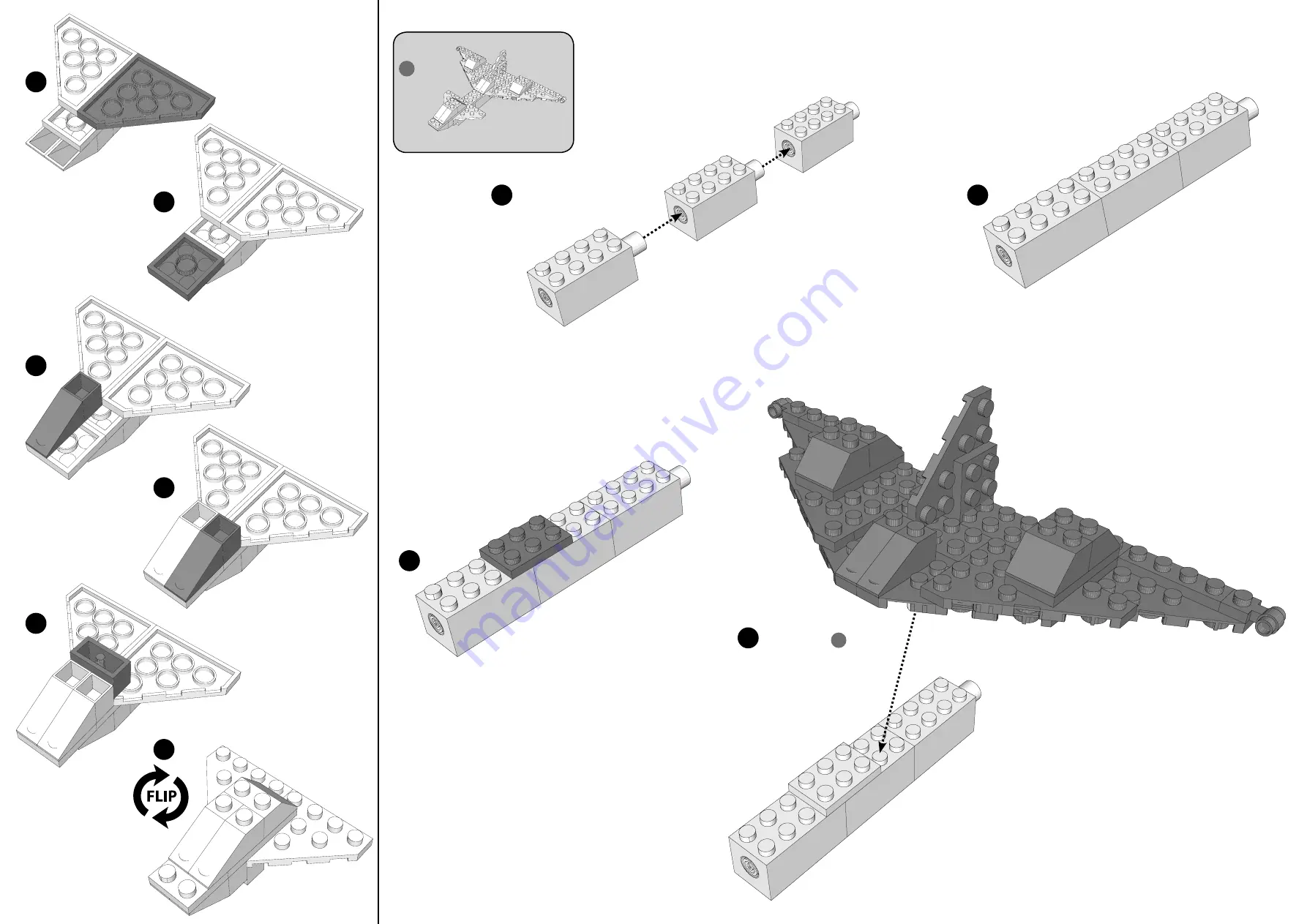 Laser Pegs Strike Eagle G1670B Cargo Plane Assembly Instructions Download Page 3