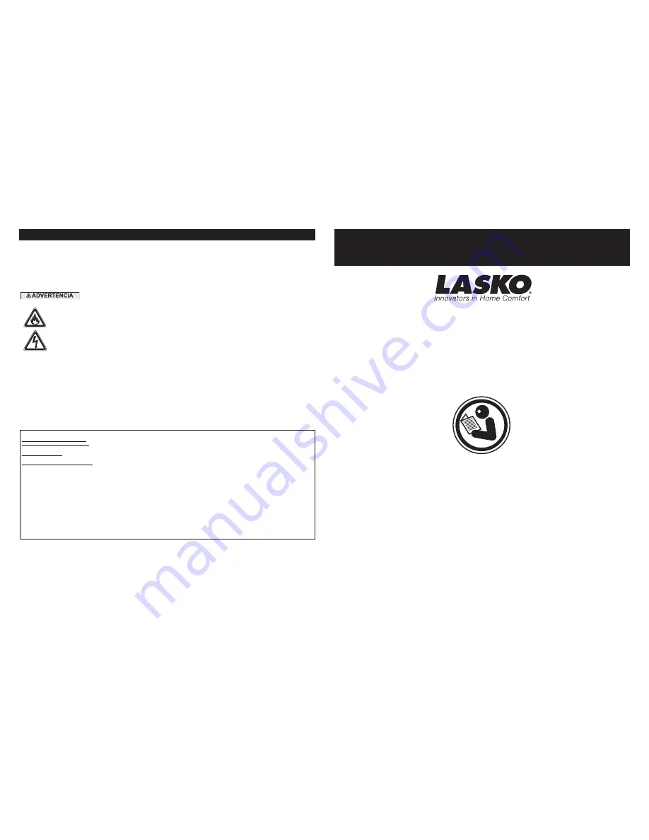 Lasko 4000 Operating Manual Download Page 1