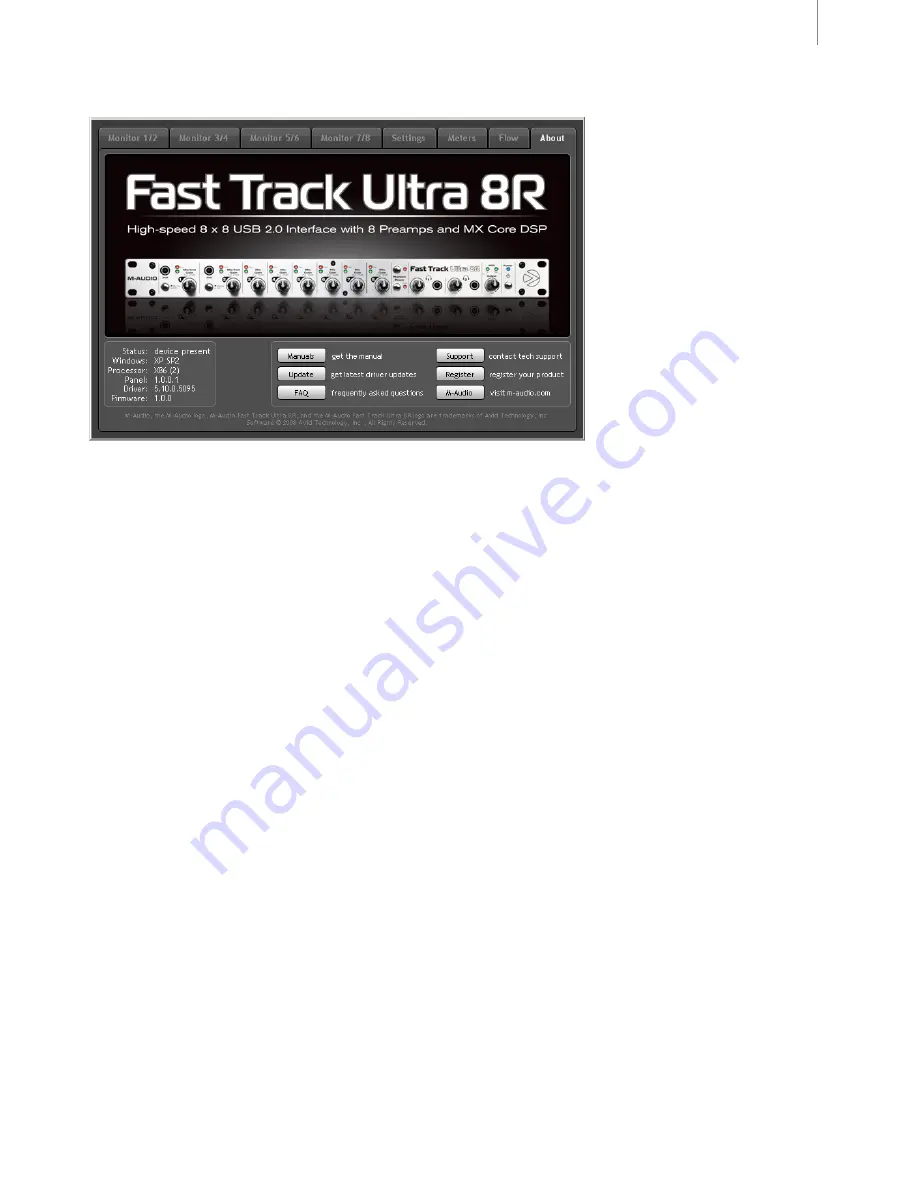 M-Audio Rack-mountable 8 x 8 USB 2.0 Interface with MX Core DSP Technology... User Manual Download Page 18