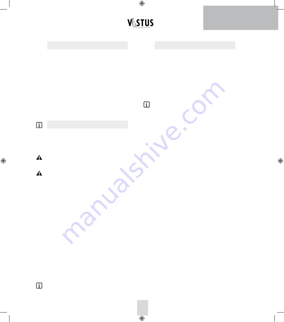 M-E Victus VD Operating Instructions Manual Download Page 9