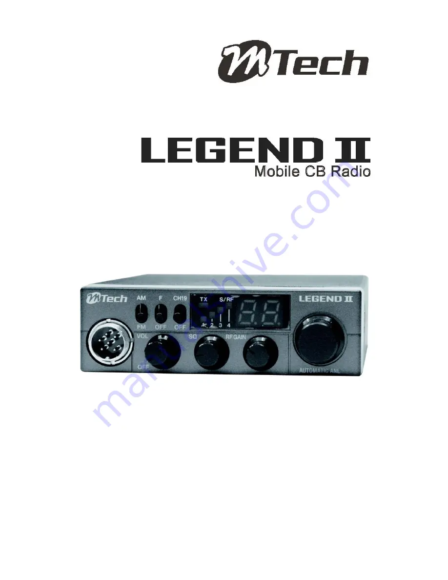 M-tech Legend II Instruction Manual Download Page 1