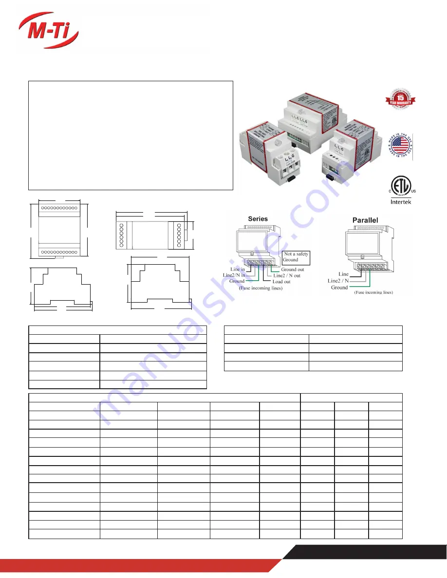 M-TI TST Series User Manual And Installation Manual Download Page 1