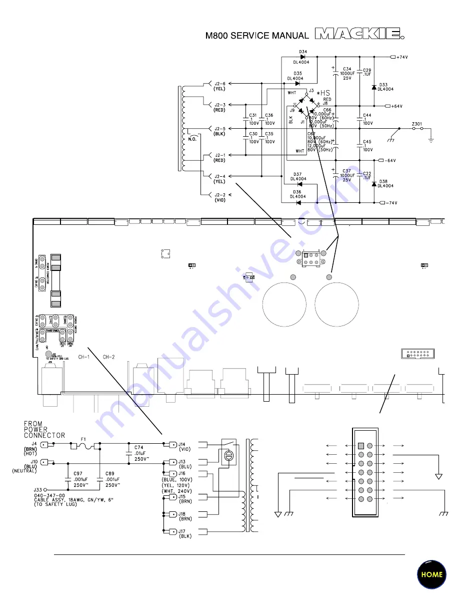 Mackie M-800 Service Manual Download Page 7