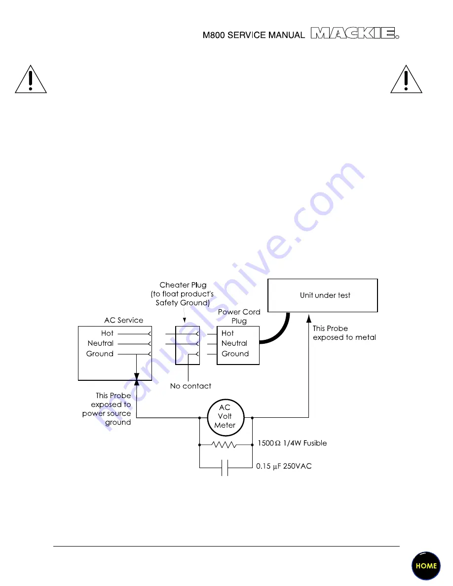 Mackie M-800 Service Manual Download Page 9