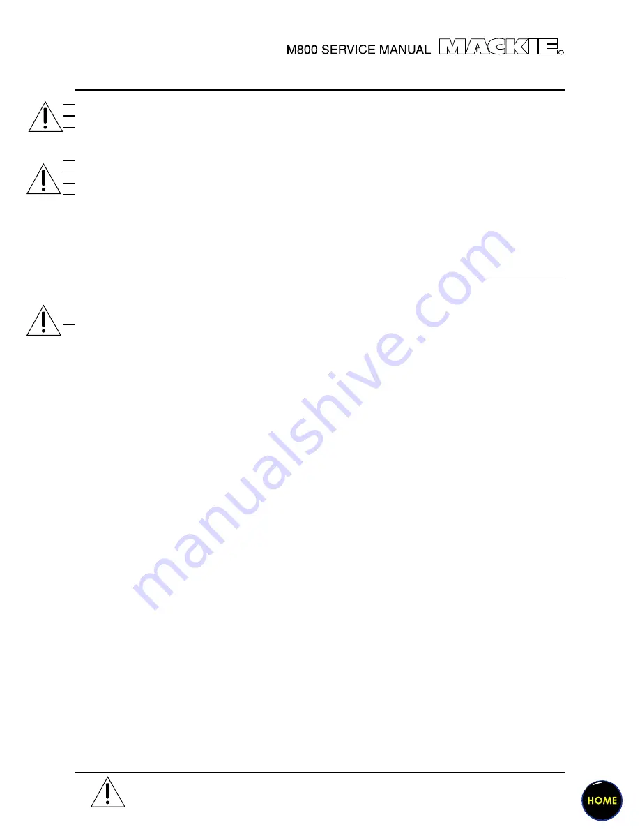 Mackie M-800 Service Manual Download Page 19