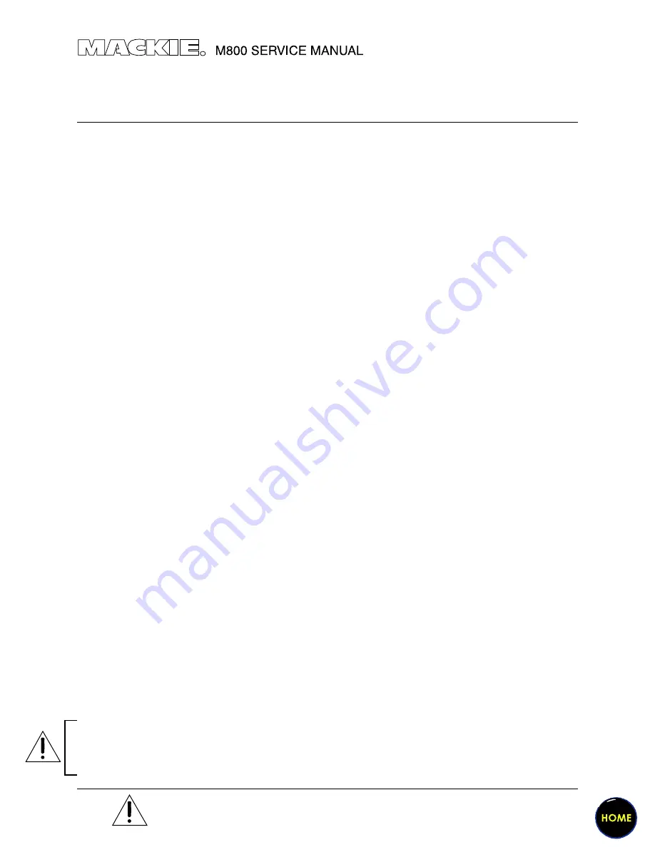 Mackie M-800 Service Manual Download Page 20