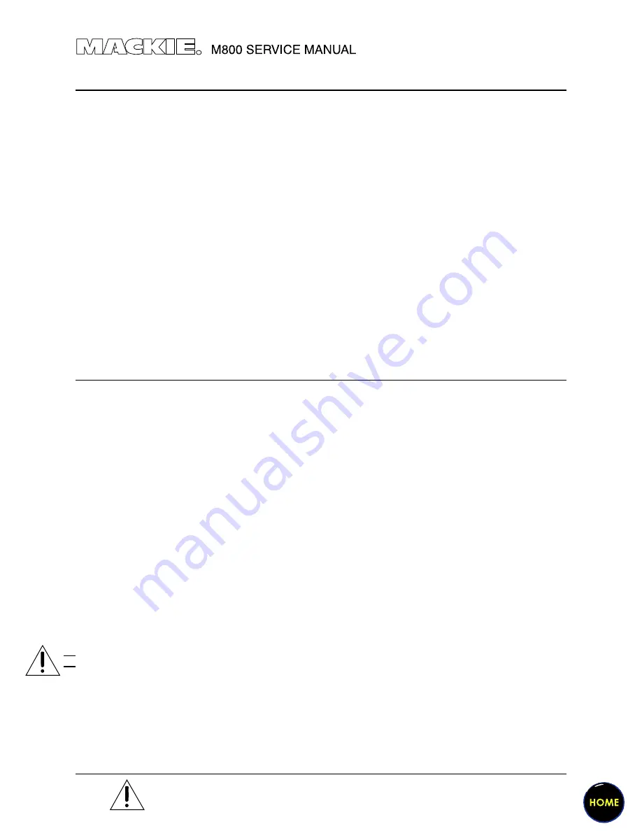 Mackie M-800 Service Manual Download Page 22