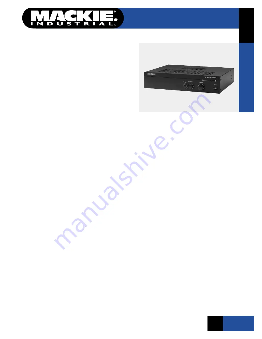 Mackie UP4061 Specifications Download Page 1