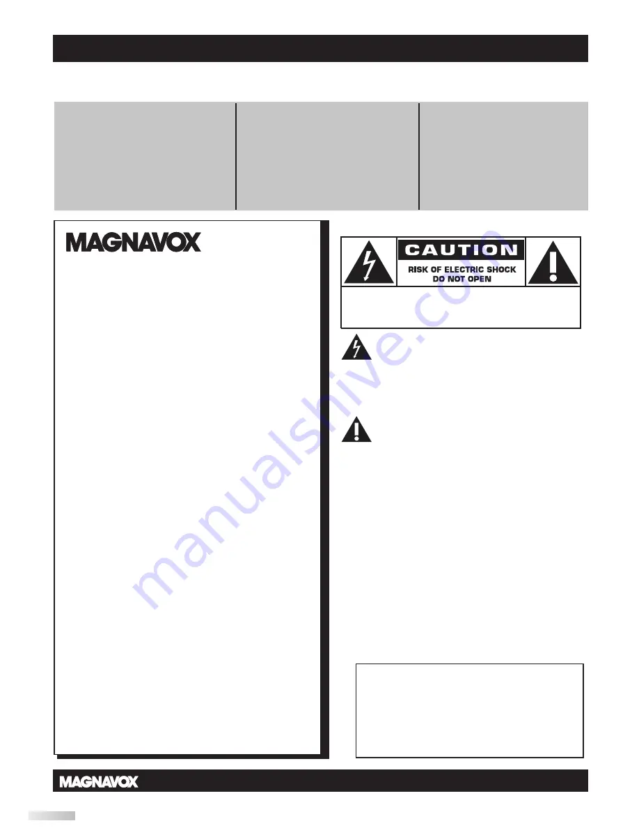 Magnavox 32MF369B - Скачать руководство пользователя страница 2