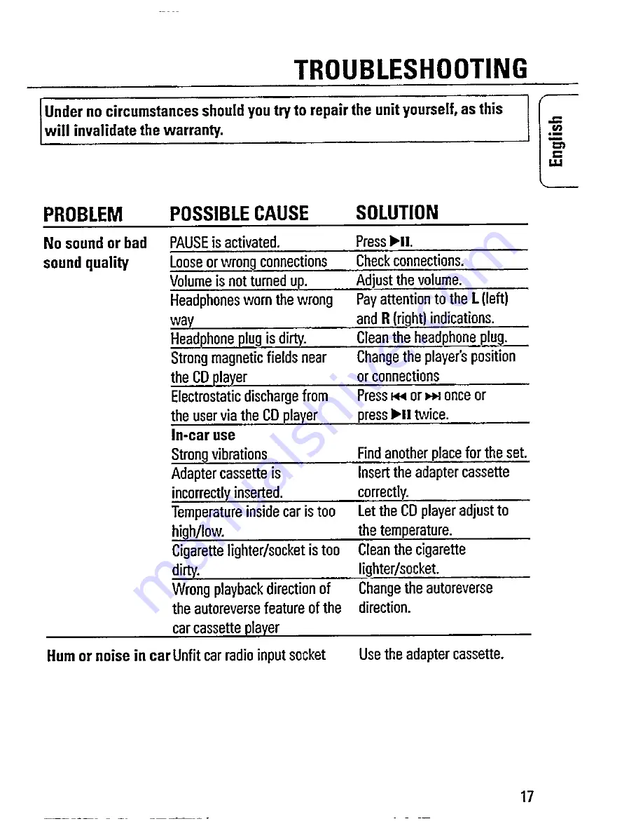 Magnavox AZ 7363C Operating Instructions Manual Download Page 17