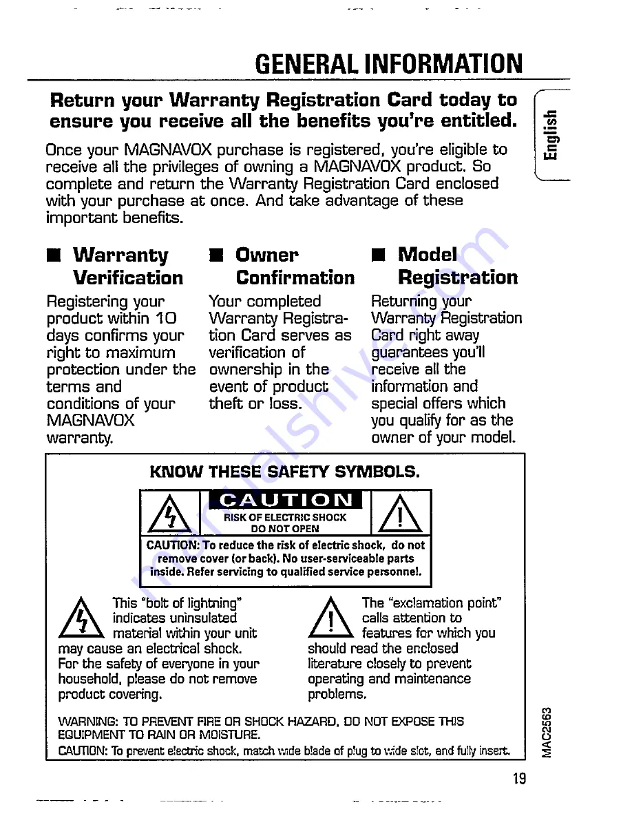 Magnavox AZ 7363C Operating Instructions Manual Download Page 19