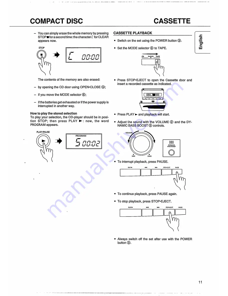 Magnavox AZ 9340 Operating Instructions Manual Download Page 11