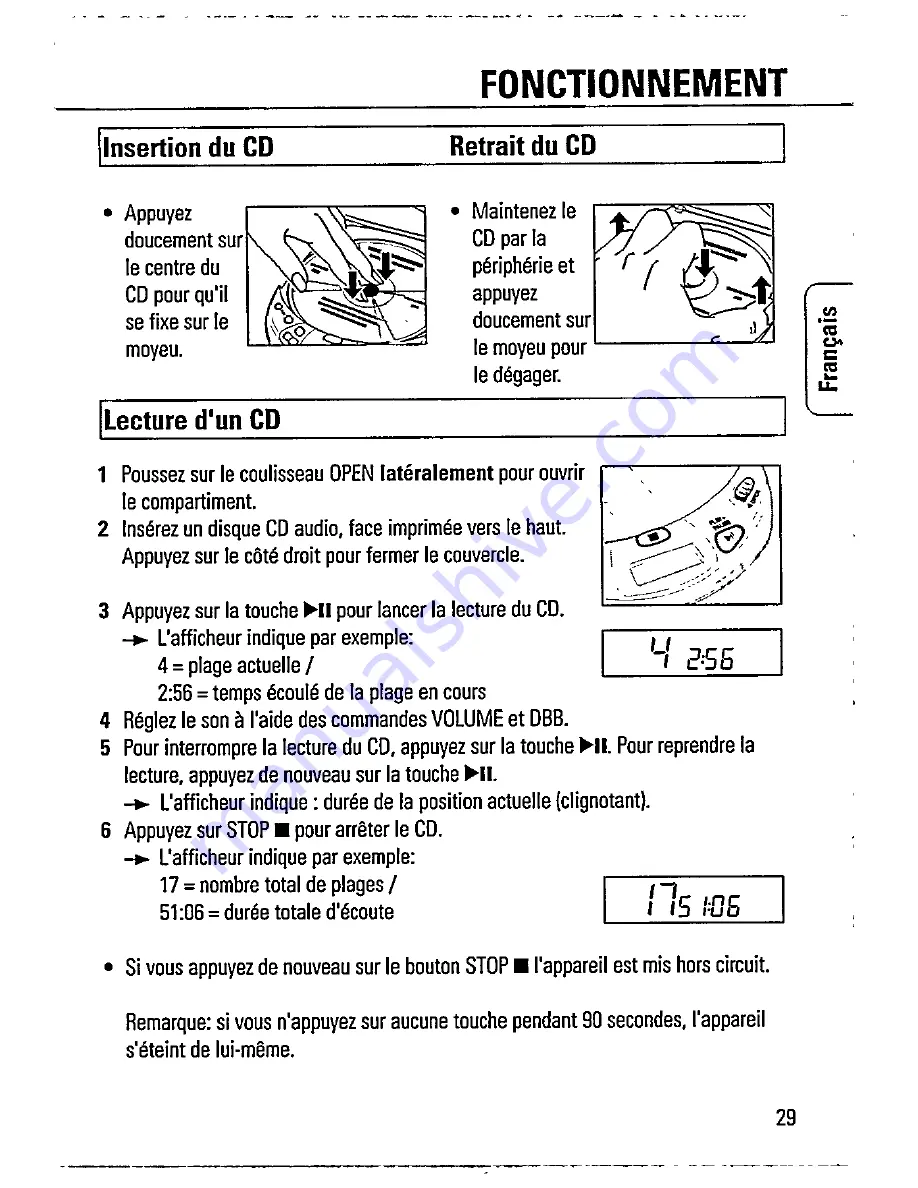 Magnavox AZ7271 - Cd Personal Manuel Du Propriétaire Download Page 10