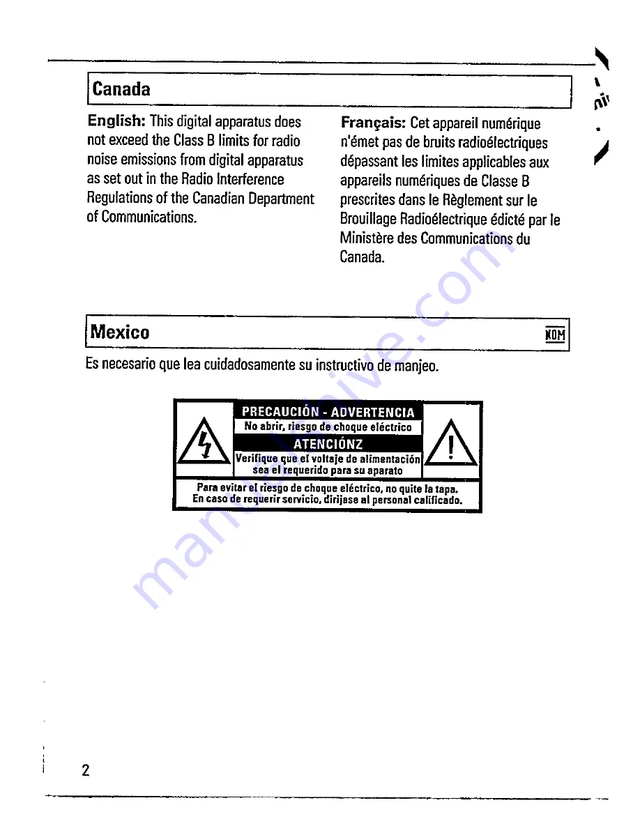 Magnavox AZ7461 - Portable Radio Cass Rec Mode D'Emploi Download Page 2