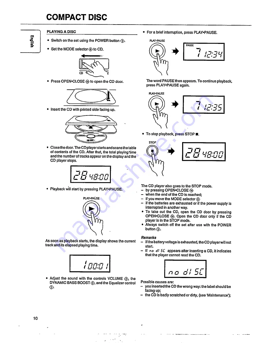 Magnavox AZ9350 Operating Instructions Manual Download Page 10