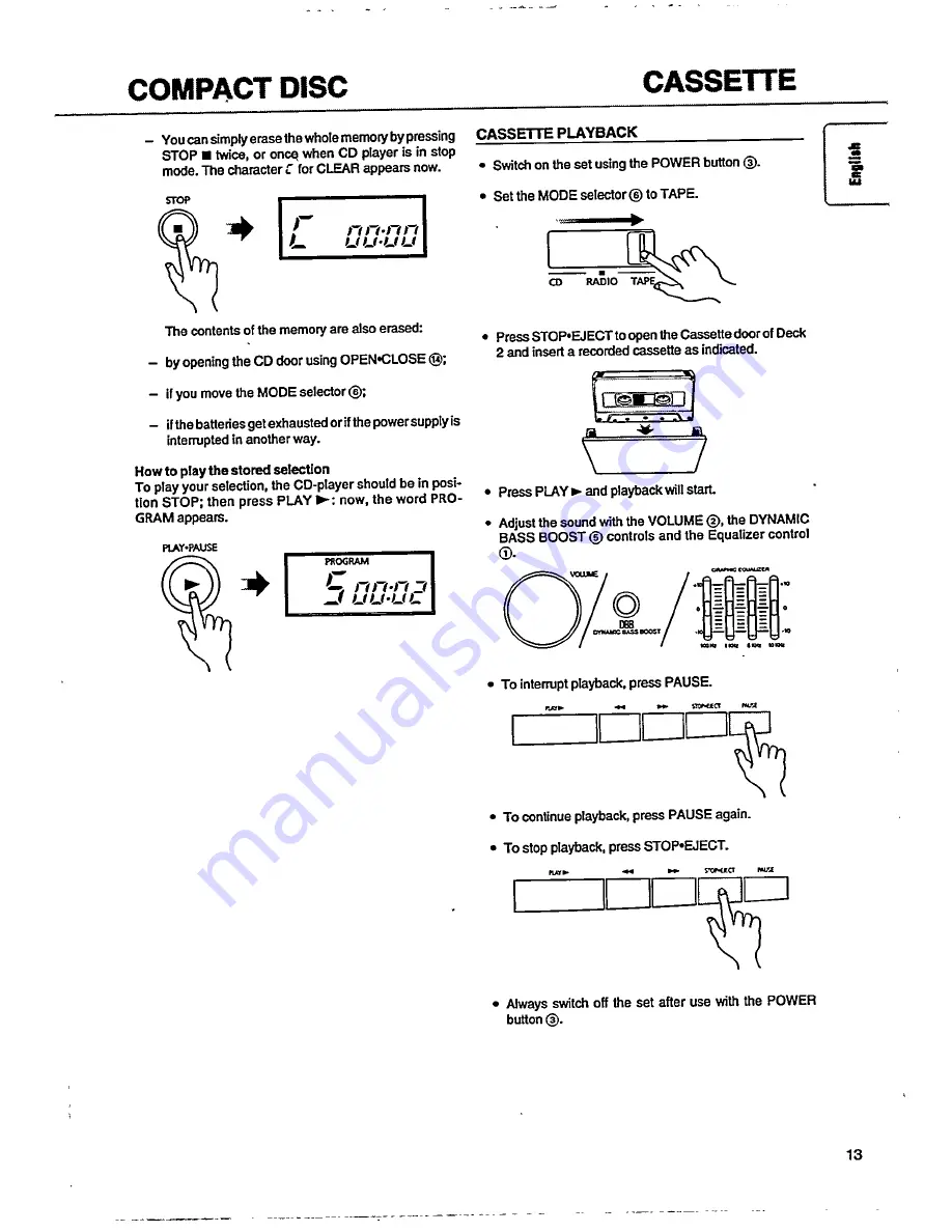 Magnavox AZ9350 Operating Instructions Manual Download Page 13