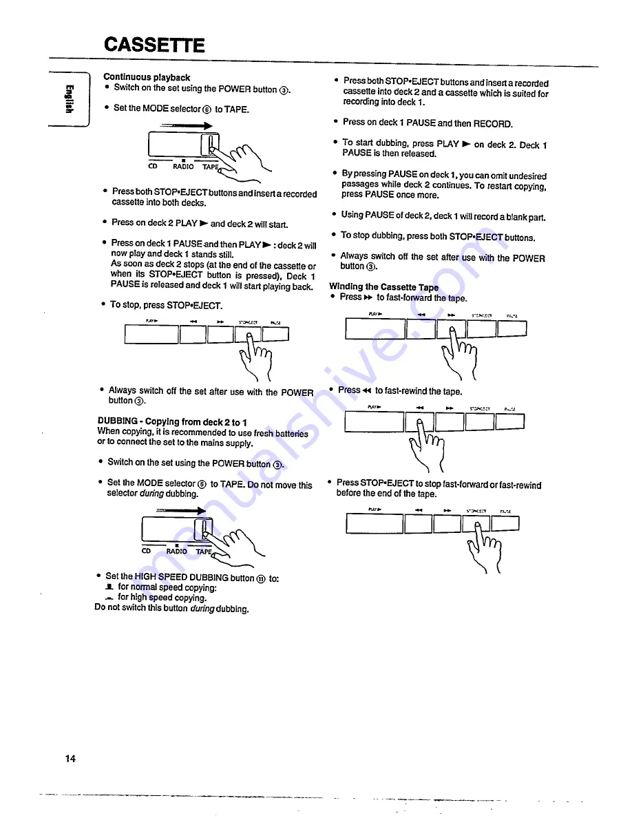 Magnavox AZ9350 Operating Instructions Manual Download Page 14