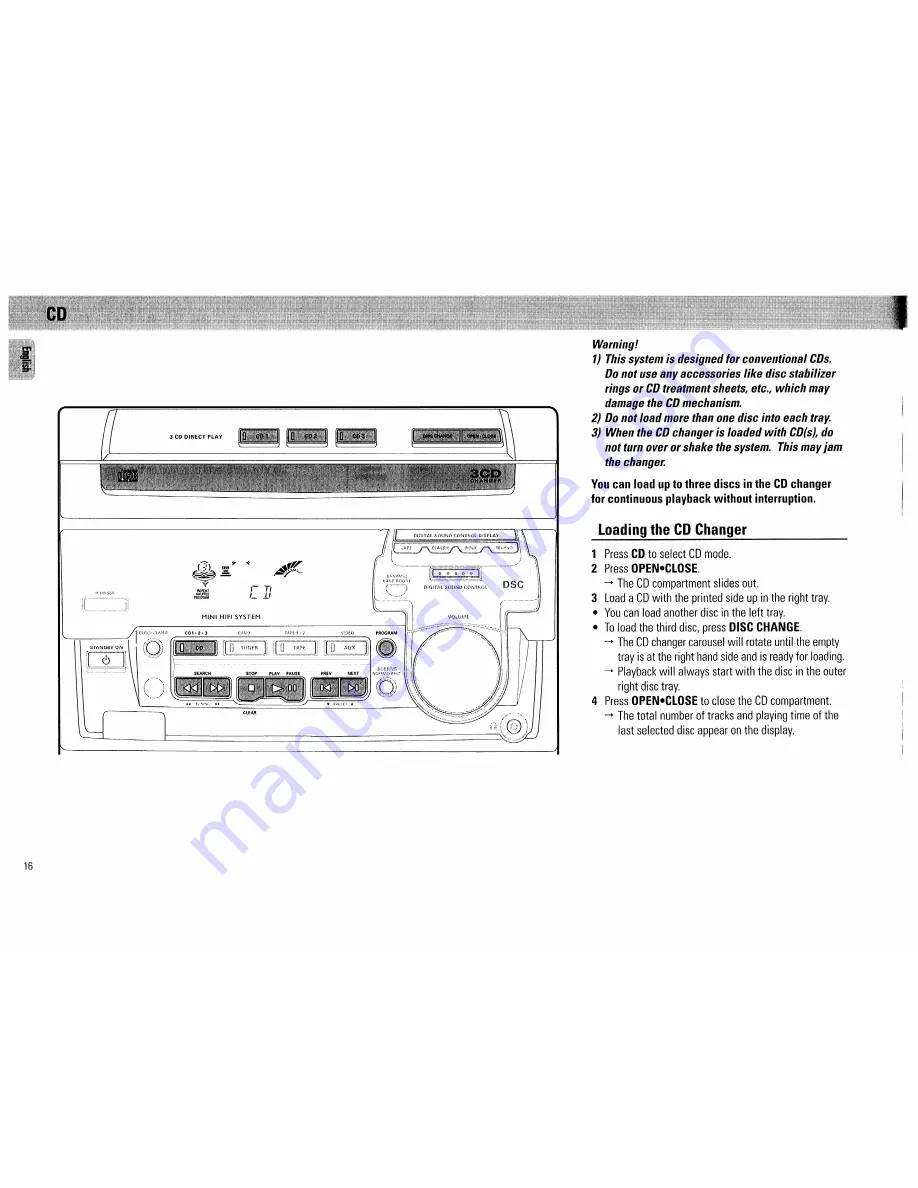 Magnavox FW 560C Owner'S Manual Download Page 16