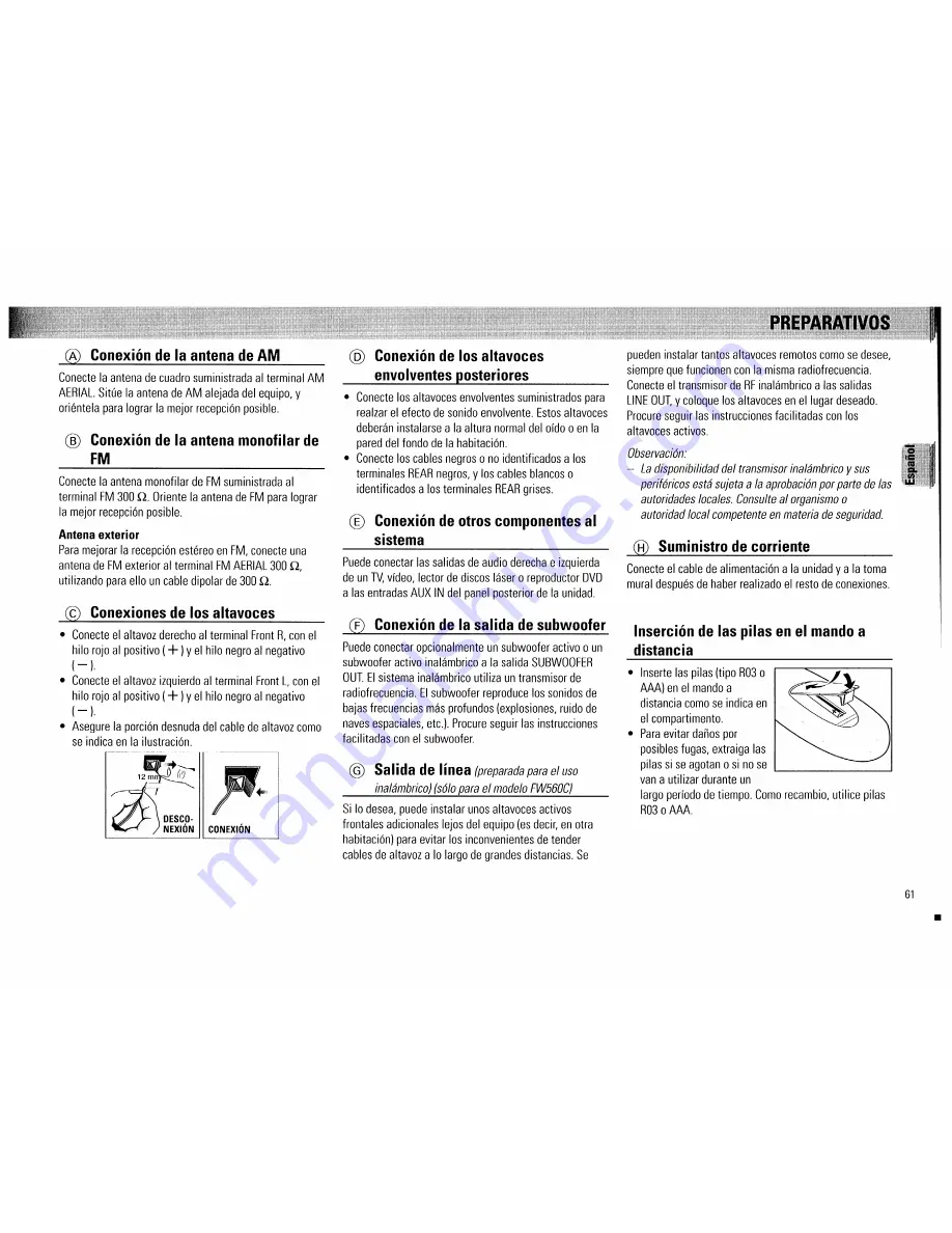 Magnavox FW 560C Owner'S Manual Download Page 61