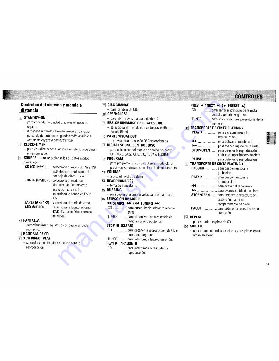 Magnavox FW 560C Owner'S Manual Download Page 63