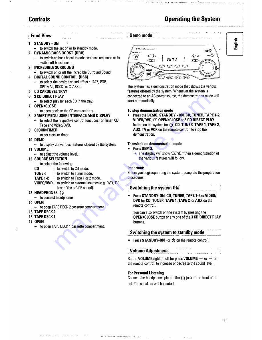 Magnavox Magnavox FW 750C Owner'S Manual Download Page 11