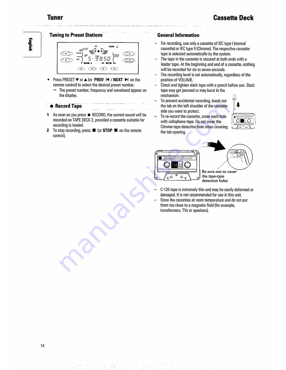 Magnavox Magnavox FW 750C Owner'S Manual Download Page 14