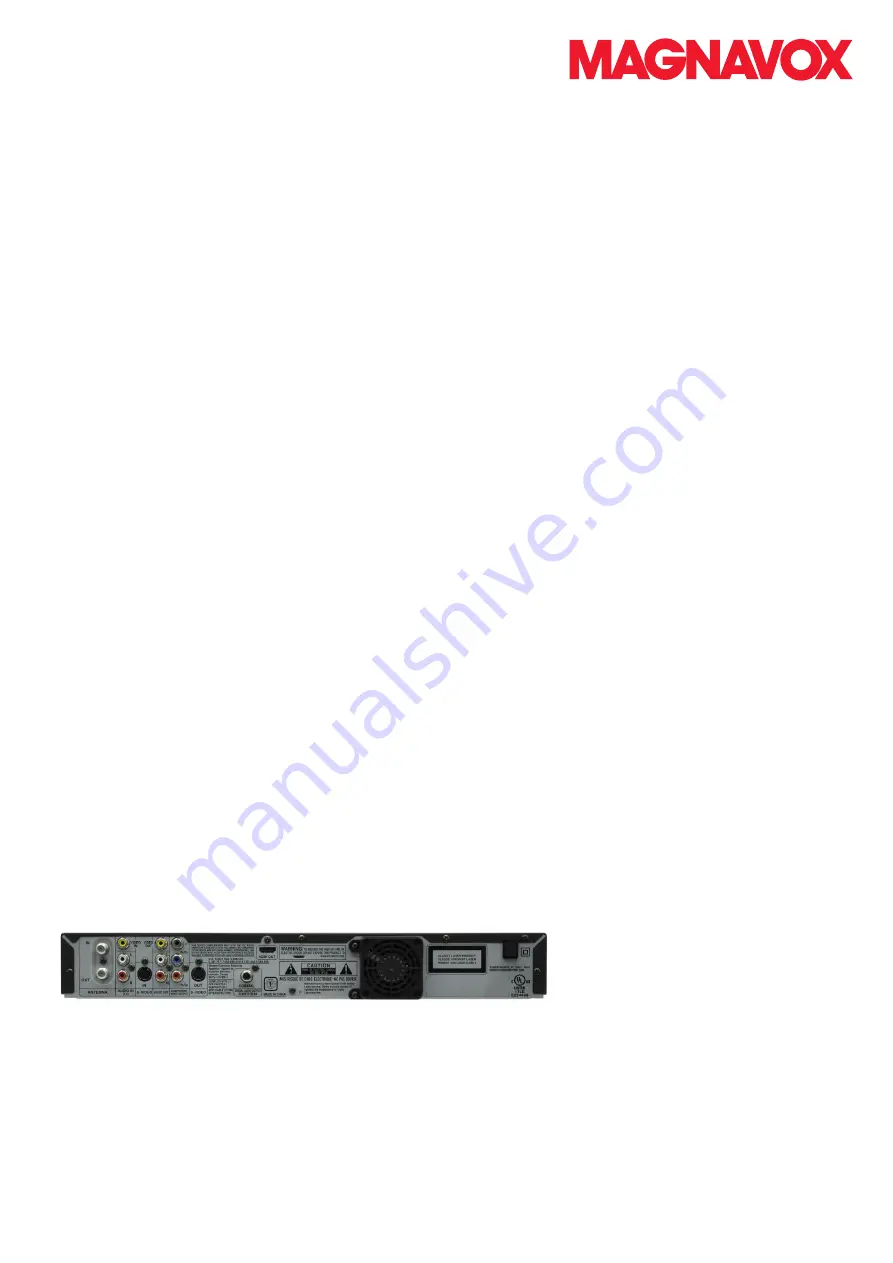 Magnavox MDR513H/F7 Product Specifications Download Page 2