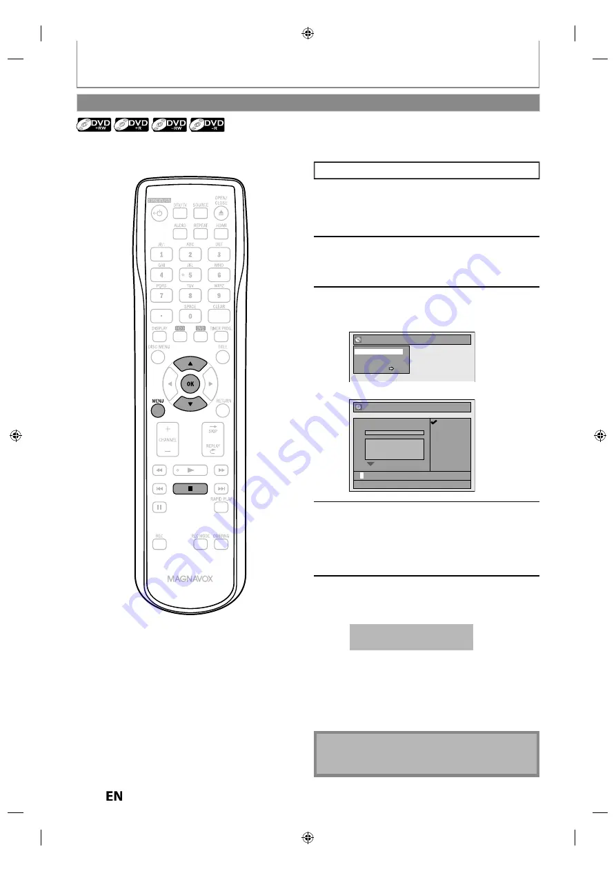 Magnavox MDR533H Скачать руководство пользователя страница 98