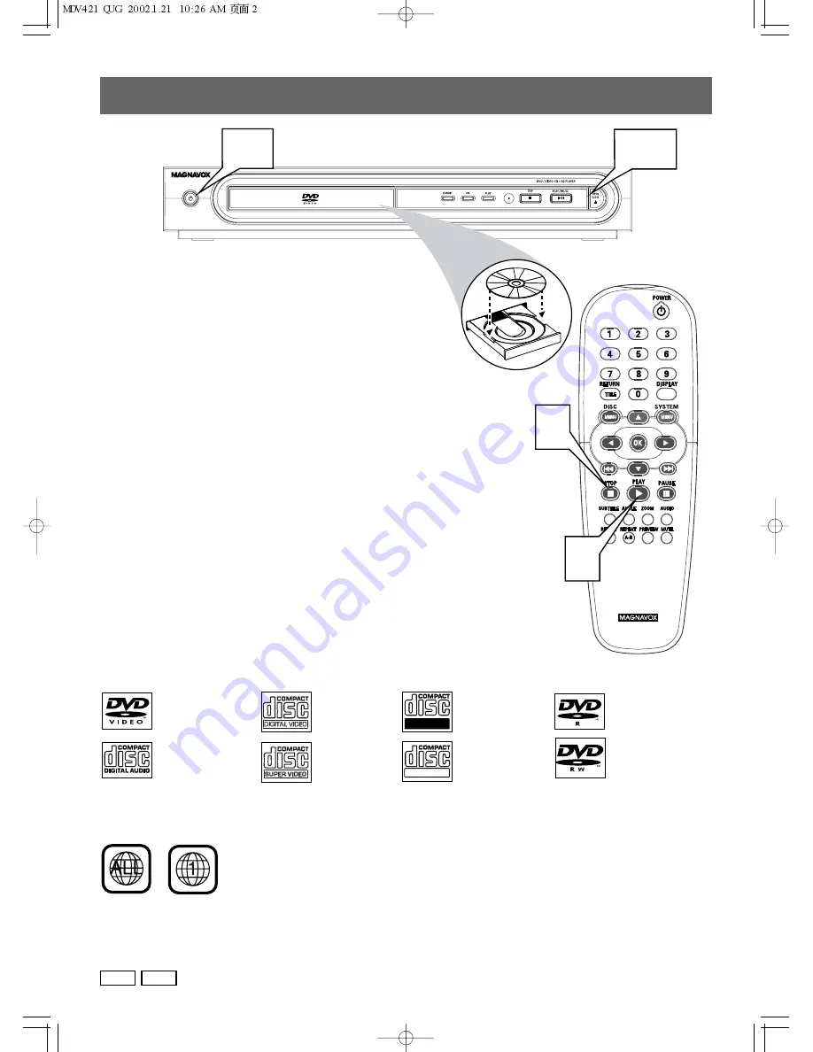 Magnavox MDV411 Скачать руководство пользователя страница 2