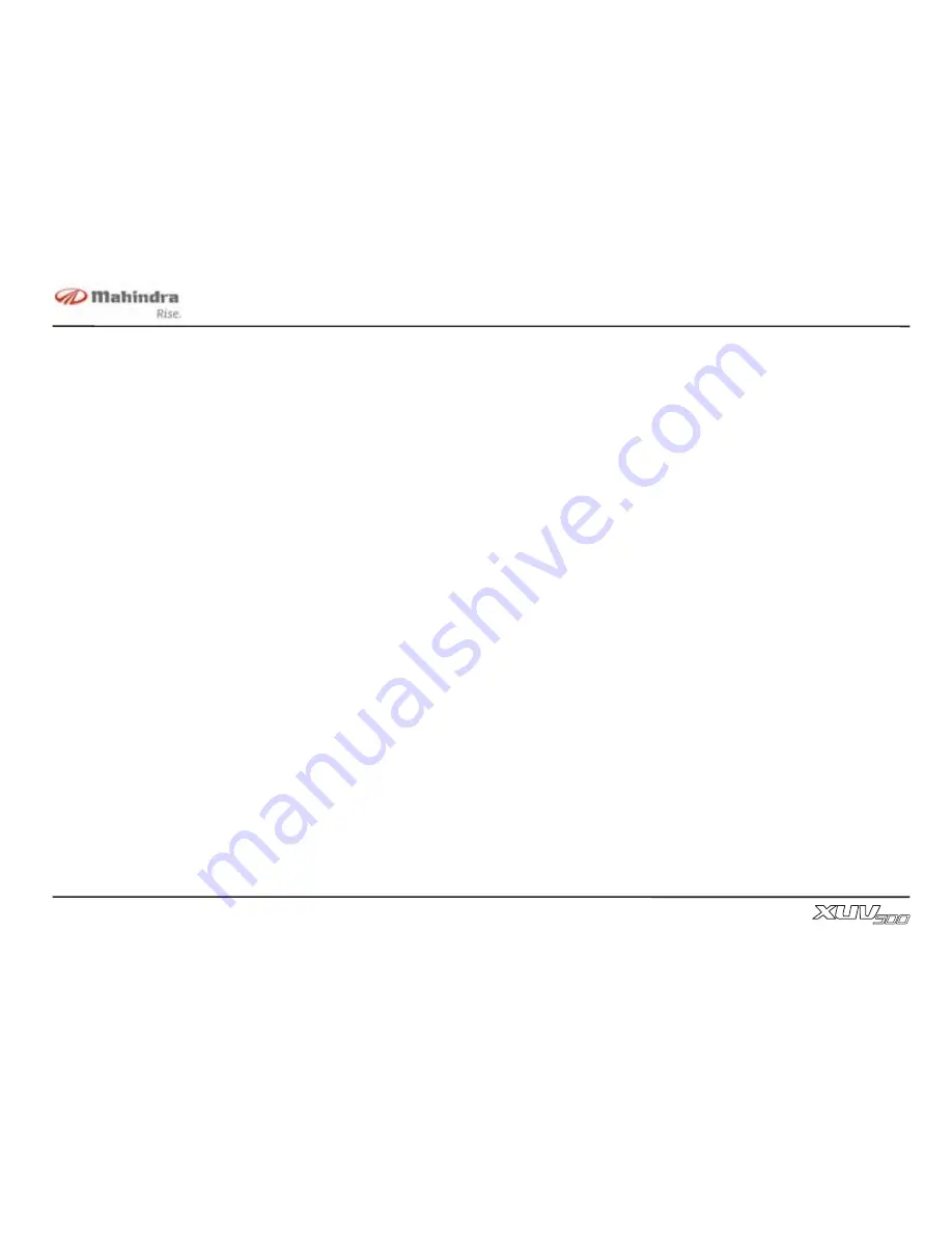 Mahindra XUV500 Owner'S Manual Download Page 9