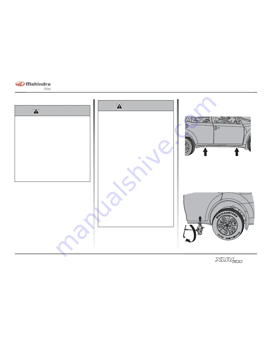 Mahindra XUV500 Owner'S Manual Download Page 190