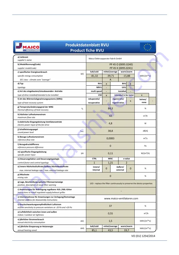 Maico DS 45 RC Installation Instructions Manual Download Page 97