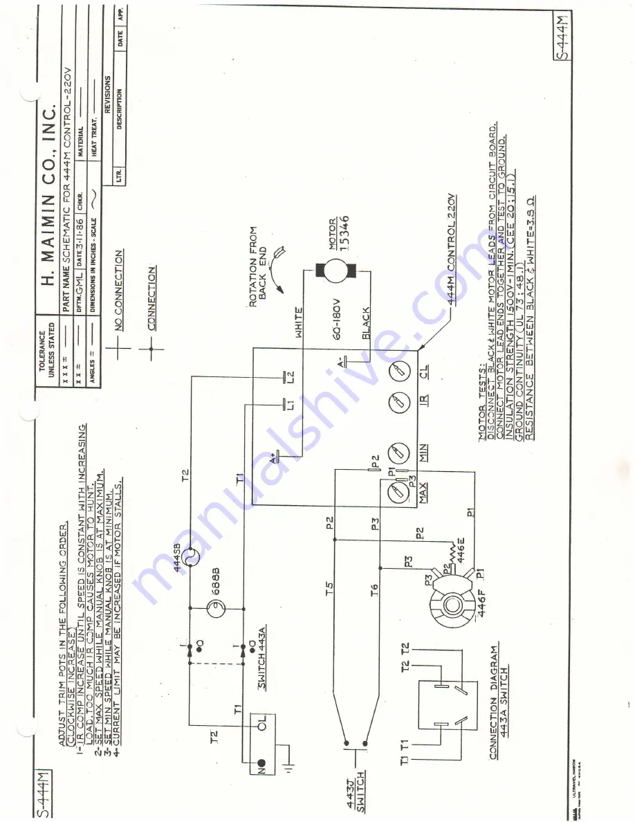 maimin SABRE 3000 Instruction & Parts Manual Download Page 18