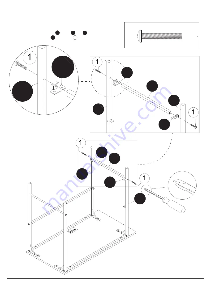 Mainstays Side Storage Desk Assembly Instructions Manual Download Page 8