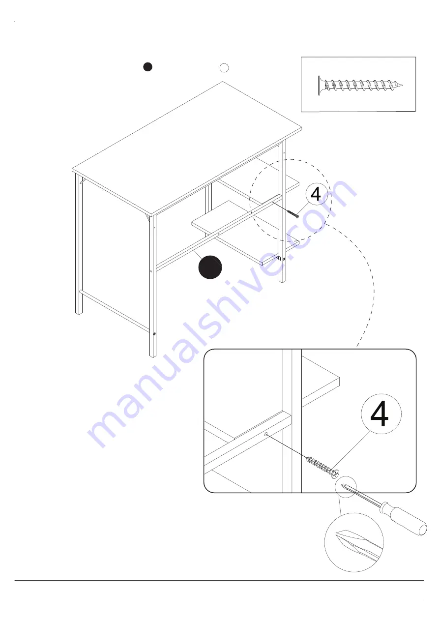 Mainstays Side Storage Desk Assembly Instructions Manual Download Page 10