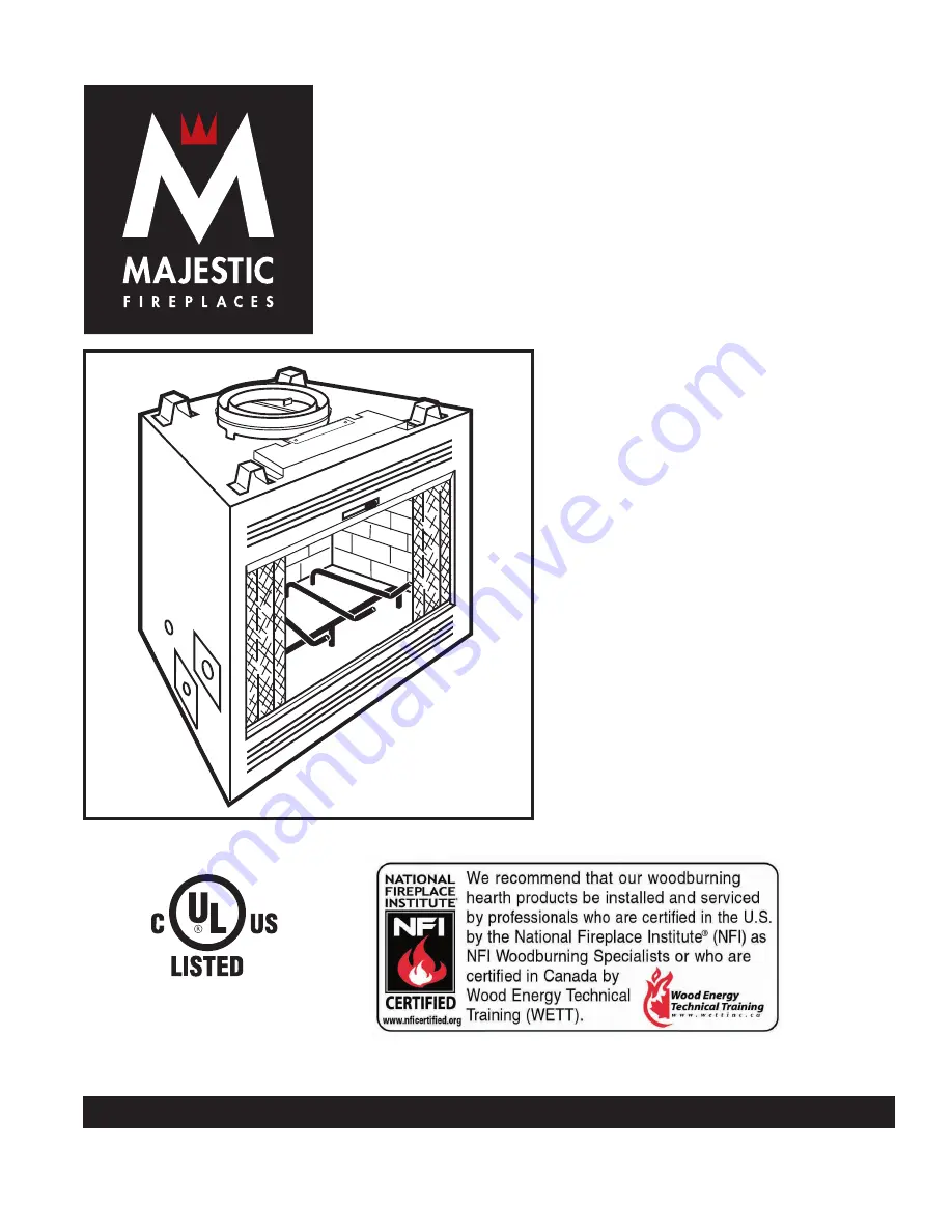 Majestic fireplaces Royal Collection WMC36 Homeowner'S Installation And Operating Manual Download Page 1