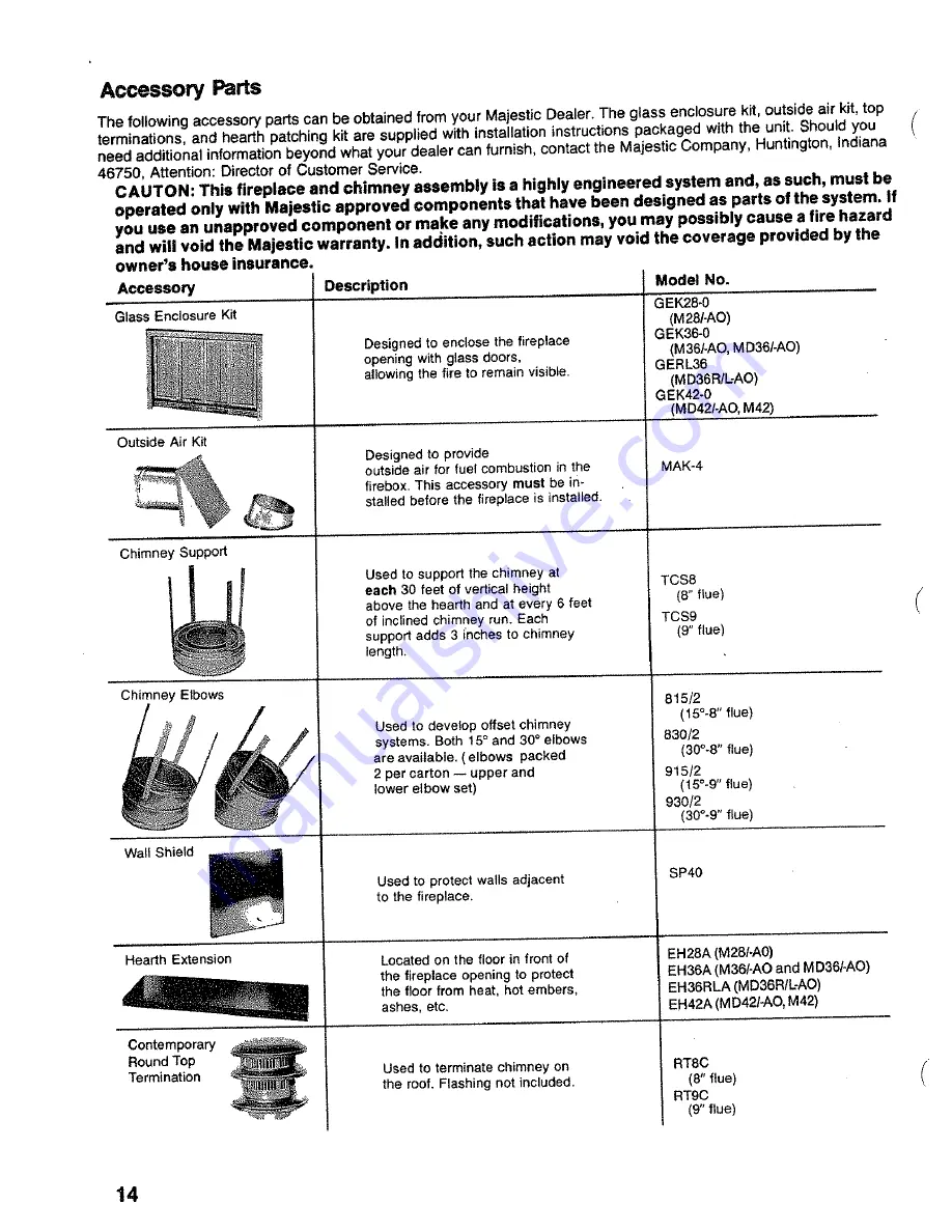 Majestic M28 Installation Manual Download Page 14