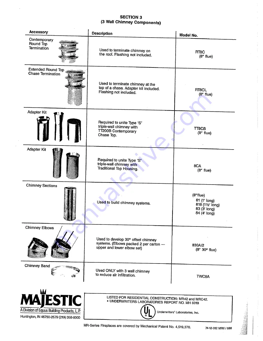 Majestic MR42 Installation And Operation Instructions Manual Download Page 21