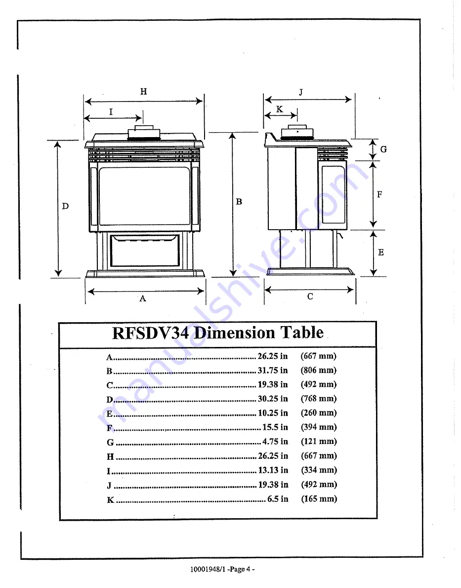 Majestic VERMONT Castings RFSDV34 Installation Instructions & Homeowner'S Manual Download Page 4