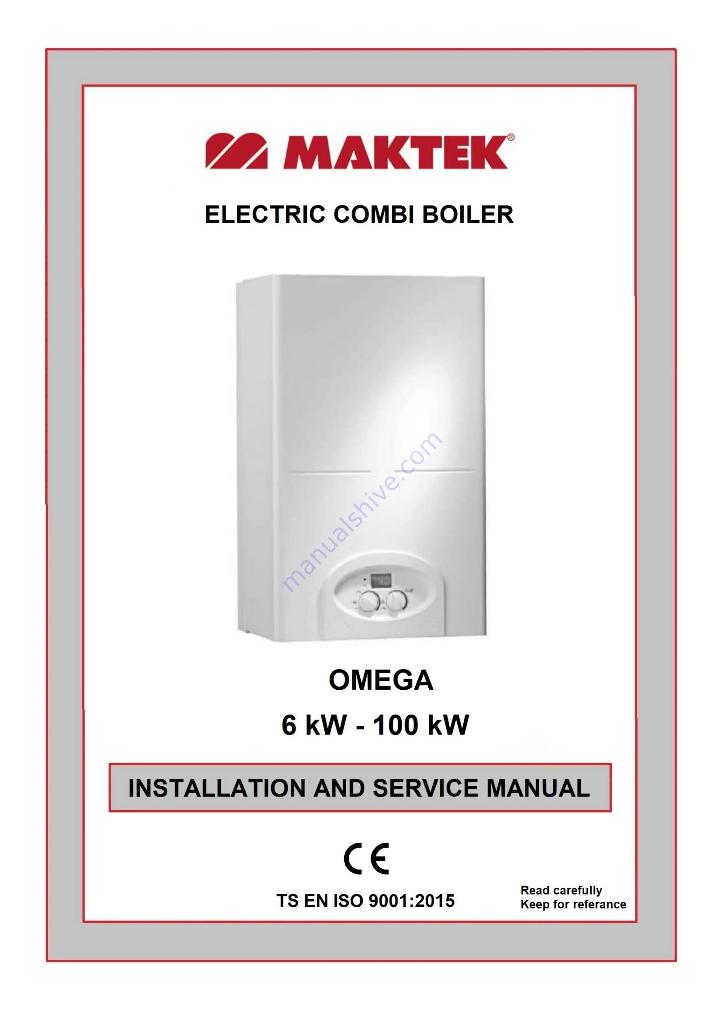 Maktek OMEGA Installation And Service Manual Download Page 1